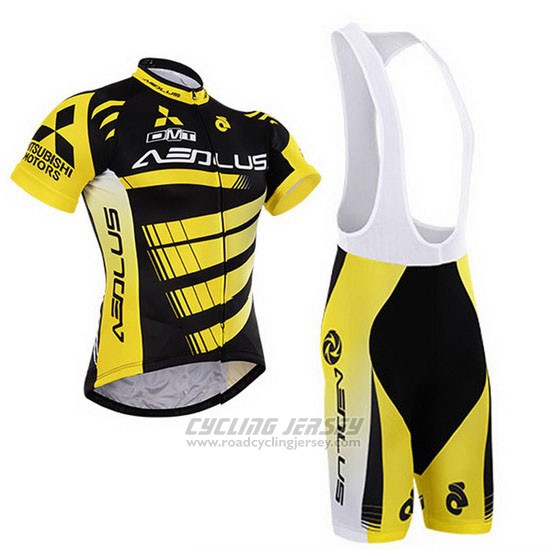 Cycling Jersey To The Fore Yellow and Black Short Sleeve and Bib Short